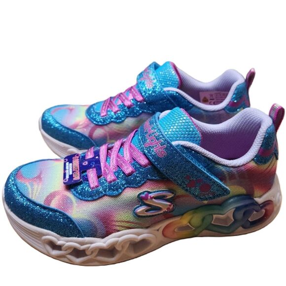 Skechers Light-Up Sneakers Girls 4 – Hearts, Multicolor - Picture 1 of 10